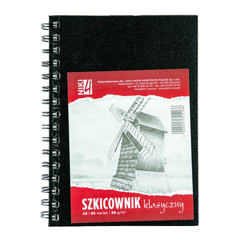 Koh-i-noor Szkicownik Na Spirali Po Długim Boku A5 98 G. 80 Ark.
