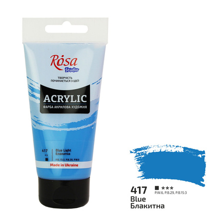 Rosa Studio Farba Akrylowa Blue 417 75 Ml