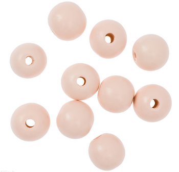 Dp Craft Koraliki Kulki Drewniane Pudrowo-Różowe 25 Mm 10 Szt.