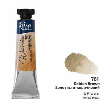 Rosa Gallery Farba Akwarelowa Golden Brown 761 10 Ml Tuba