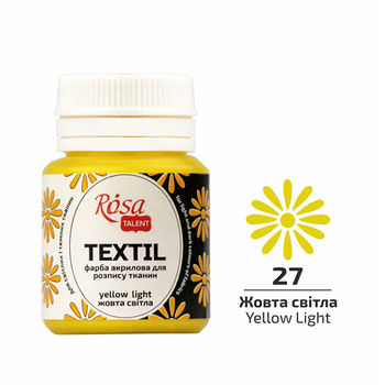 Rosa Talent Farba Do Tkanin Yellow Light 27 20 Ml