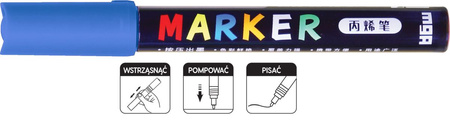 M&G Marker Akrylowy 2mm Niebieski S600