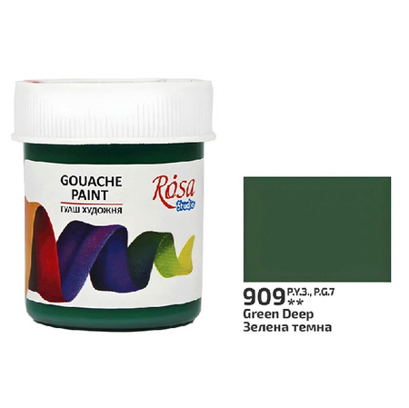Rosa Studio Farba Gwaszowa Dark Green 909 40 Ml