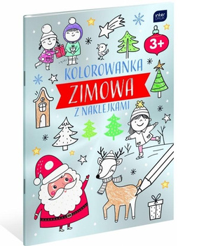 Interdruk Kolorowanka A4 Zimowa Metallic z Naklejkami