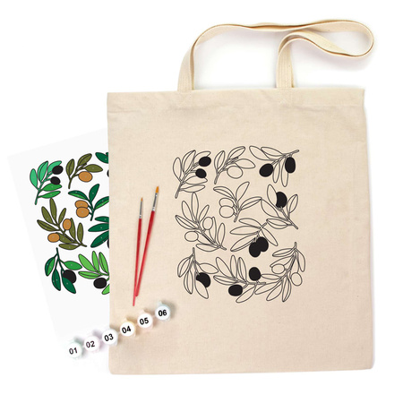 Rosa Talent Zestaw - Torba Do Malowania Olives, Bawełna 220 G. 38x42 Cm