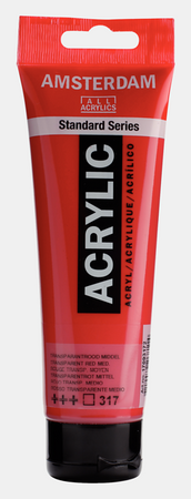 Talens Farba Akrylowa Amsterdam Standard 120ml 317 Transparent Red Medium 17093172