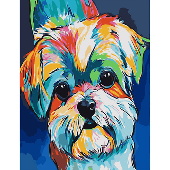Malowanie Po Numerach Podobrazie 40x50 Cm Niki4 Tęczowy Pies