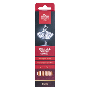 Koh-i-noor Zestaw Gioconda Pastele Suche W Drewnie 8820 Szarości Kpl. 6 Szt. 8820gr