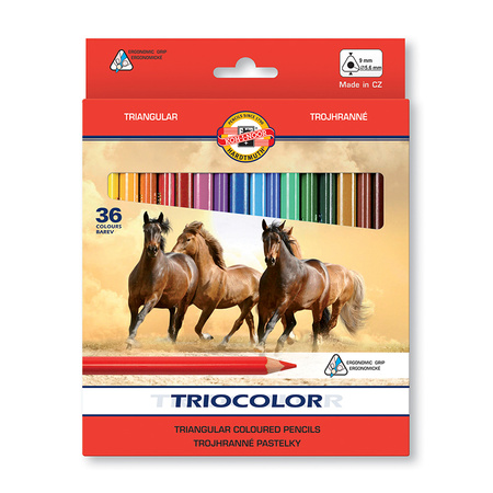 Koh-I-Noor Kredki Triocolor 3145 36 Kolorów 9 Mm