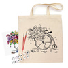 Rosa Talent Zestaw - Torba Do Malowania Flower Bicycle, Bawełna 220 G. 38x42 Cm