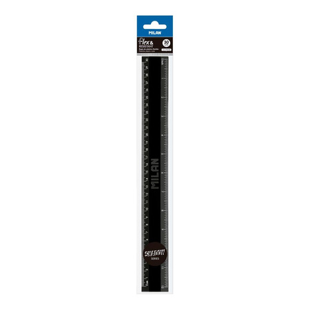 MILAN LINIJKA 30CM CZARNA SHADOW BLISTER