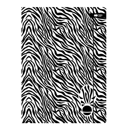 Happy Color Teczka A4 Z Gumką Zebra