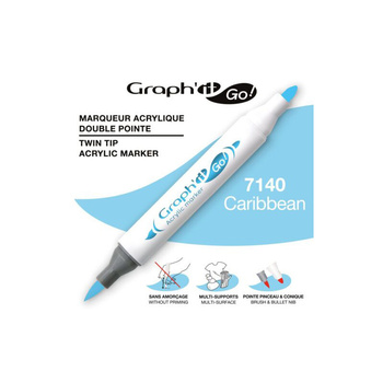 Graph'it Go! Marker Akrylowy Dwustronny Caribbean 7140