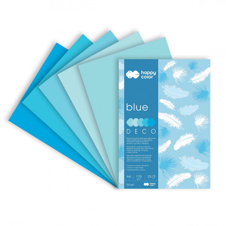 Happy Color Blok Deco Blue A4 20 Ark. 170 G.