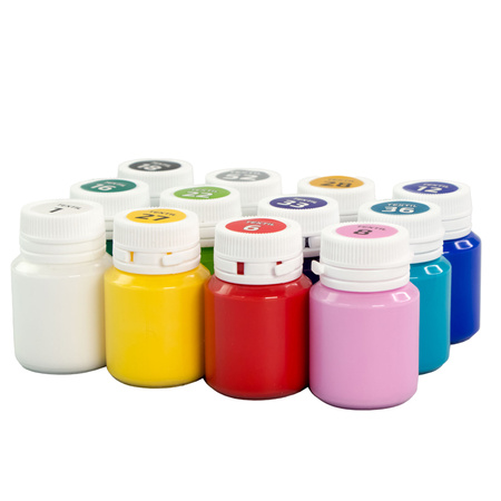 Rosa Talent Farby Do Tkanin Heart 12 Kol. X 20 Ml