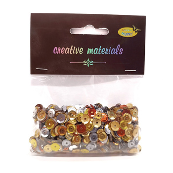 Galeria Hobby Cekiny Metaliczne - Złote Srebrne Miedziane 6 Mm 20 G