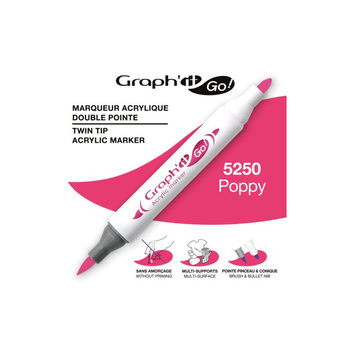 Graph'it Go! Marker Akrylowy Dwustronny Poppy 5250
