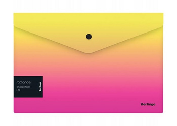 Berlingo Teczka Kopertowa Na Zatrzask A4 Różowo-Żółty