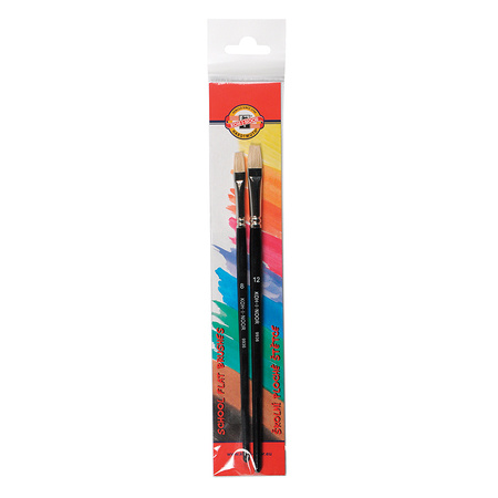 Koh-i-noor Pędzle Płaskie 9936 Kpl. Nr 8 + 12