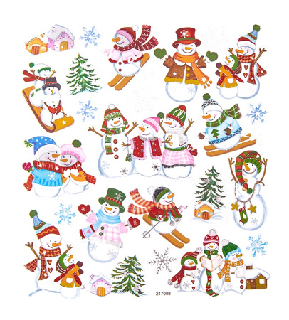 Dp Craft Naklejki Bałwanki 24szt.