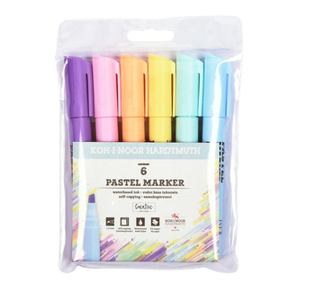 Koh-i-noor Markery 2406 Pastelowe Kpl. 6 Kolorów