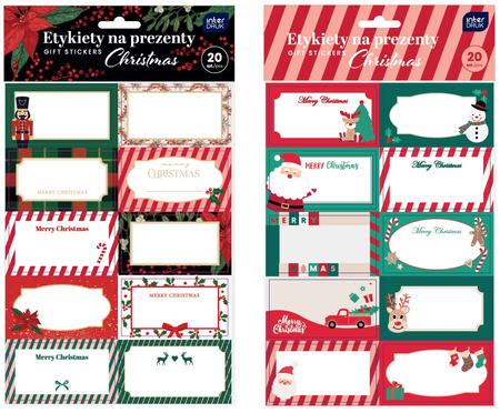 Interdruk Etykiety Na Prezenty 20 Szt. Christmas Mix