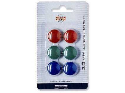 Koh-i-noor Magnesy Tablicowe 20 Mm 6 Szt. Na Blistrze
