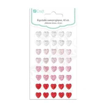 Dp Craft Kryształki Serduszka Samoprzylepne 40 Szt.