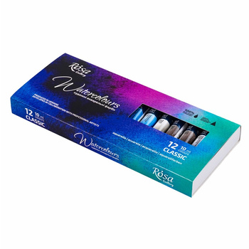 Rosa Gallery Farby Akwarelowe W Tubach Classic Opak. Kartonowe 12 Kol. 10 Ml