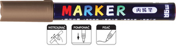 M&G Marker Akrylowy 2mm Brązowy Metalik S421