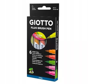 Giotto Pisaki Soft Fluo Brush Pen 6 Kol.