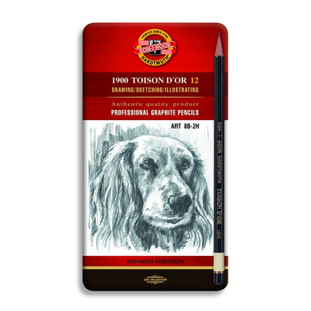 Koh-i-noor Ołówek Grafitowy 1912 Art Toison D"Or 8b-2h. Kpl. 12 Szt.