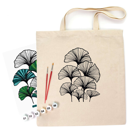 Rosa Talent Zestaw - Torba Do Malowania Ginko Leaves, Bawełna 220 G. 38x42 Cm