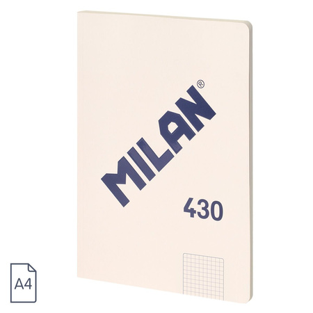 Milan Notes Klejony A4 48k. Kratka Beżowy