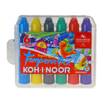 Koh-i-noor Tempera Stick Dh3956 Kredki Woskowe Wykręcane 6 Kol.