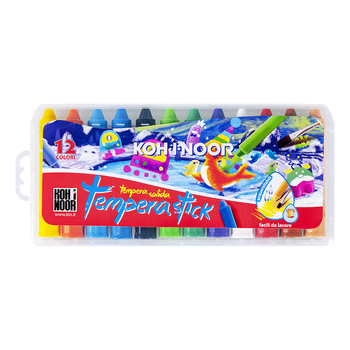 Koh-i-noor Tempera Stick Dh3955 Kredki Woskowe Wykręcane 12 Kol.