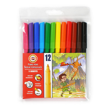 Koh-i-noor Flamastry 7710/2ab 12 Kolorów