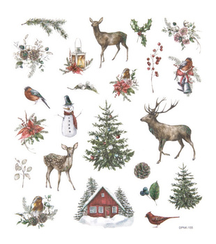 Dp Craft z Brokatem Lovable Christmas Nature op. 23szt.