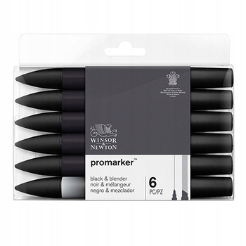 Winsor & Newton Promarker Zestaw 5 Black & Blender