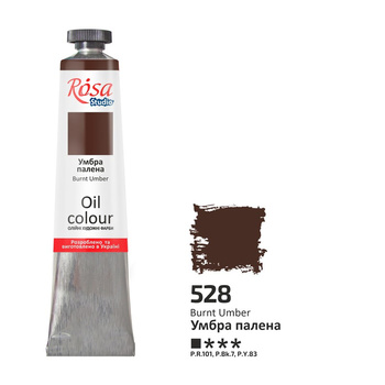Rosa Studio Farba Olejna Burnt Umber 528 45 Ml