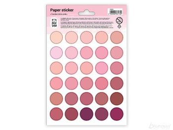 Meshu Naklejki Papierowe 12x18cm 30szt.Trecker Dots Pink
