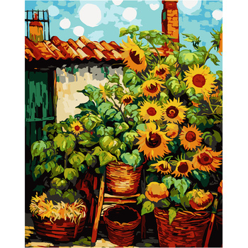 Malowanie Po Numerach Podobrazie 40x50 Cm Niki4 Słoneczniki