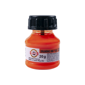 Koh-i-noor Tusz Kreślarski Fluorescencyjny 1417901 Pomarańczowy 20 G.