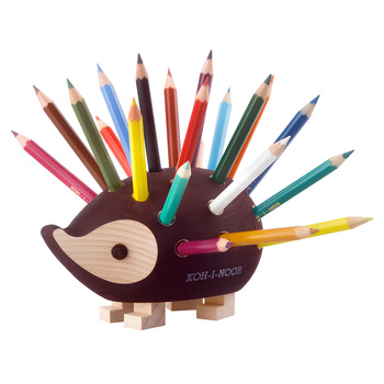 Koh-I-Noor Drewniany Jeż Na Kredki Średni Brązowy + 24 Kredki