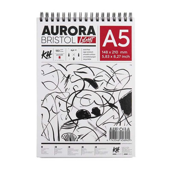 Aurora Blok Bristol Light A5 180g 40a Spirala 569003500