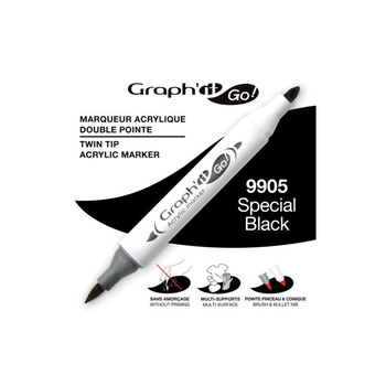 Graph'it Go! Marker Akrylowy Dwustronny Special Black 9905