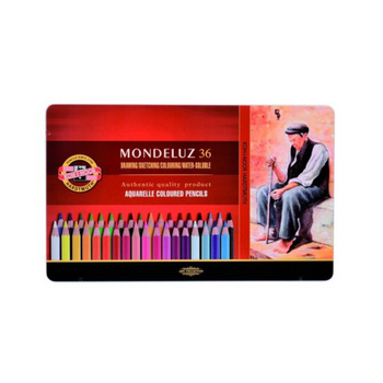 Koh-i-noor Kredki Mondeluz 3725 36 Kolorów Opakowanie Metalowe