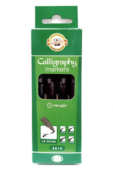 Koh-i-noor Flamastry Do Kaligrafii 3514 Kpl 4 Szt. 1,5 - 3,00 Mm