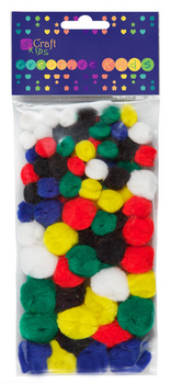 Dp Craft Pompony Akrylowe Kolorowe 78 Szt.