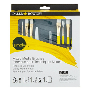 Daler Rowney Zestaw Pędzli w Piórniku Mixed Media